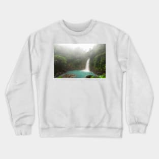 Waterfall deep in the jungle Crewneck Sweatshirt